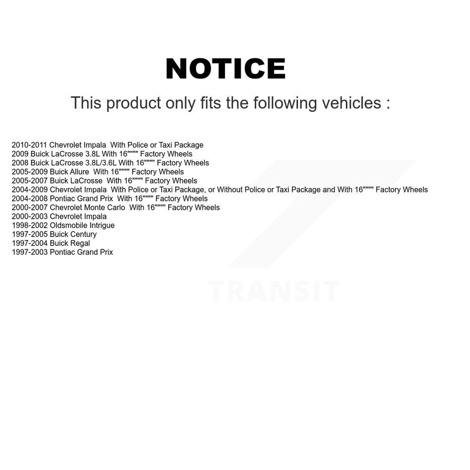 Rear Strut TOR Link Kit For Chevrolet Impala Buick Pontiac Grand Prix LaCrosse Allure KSS-106790