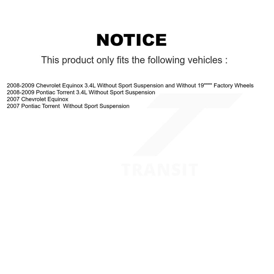 Front Strut TQ Link Kit And Mount (6Pc) For Chevrolet Equinox Pontiac Torrent KSS-106990