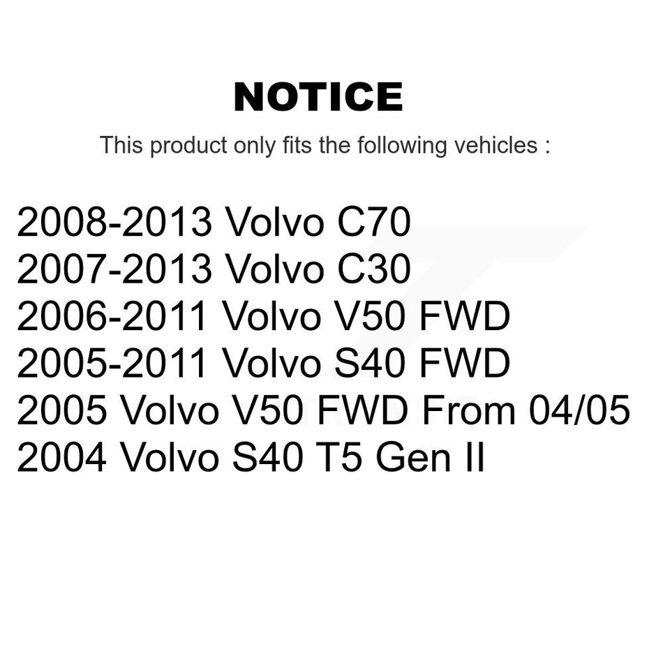 Front Right Strut And TOR Link Kit Mount For Volvo S40 C30 V50 C70 KSS-107081