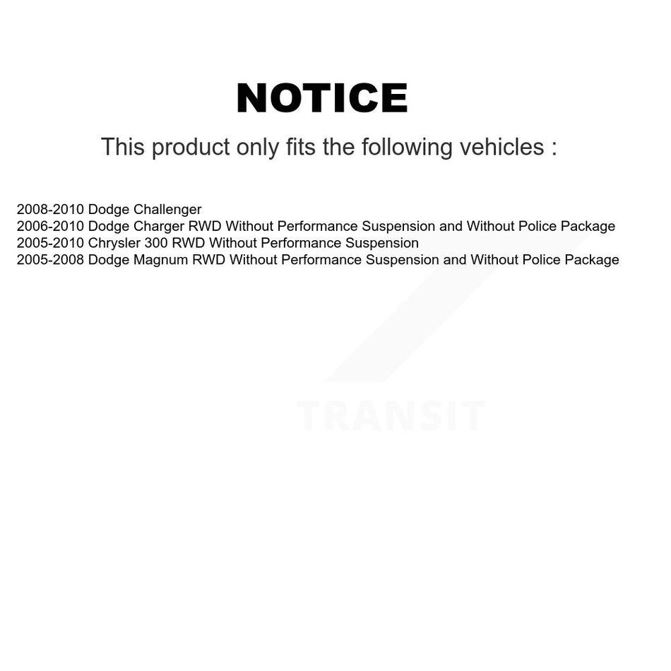 Front Left Strut & TOR Link Kit Mount For Dodge Chrysler 300 Charger Challenger KSS-107169
