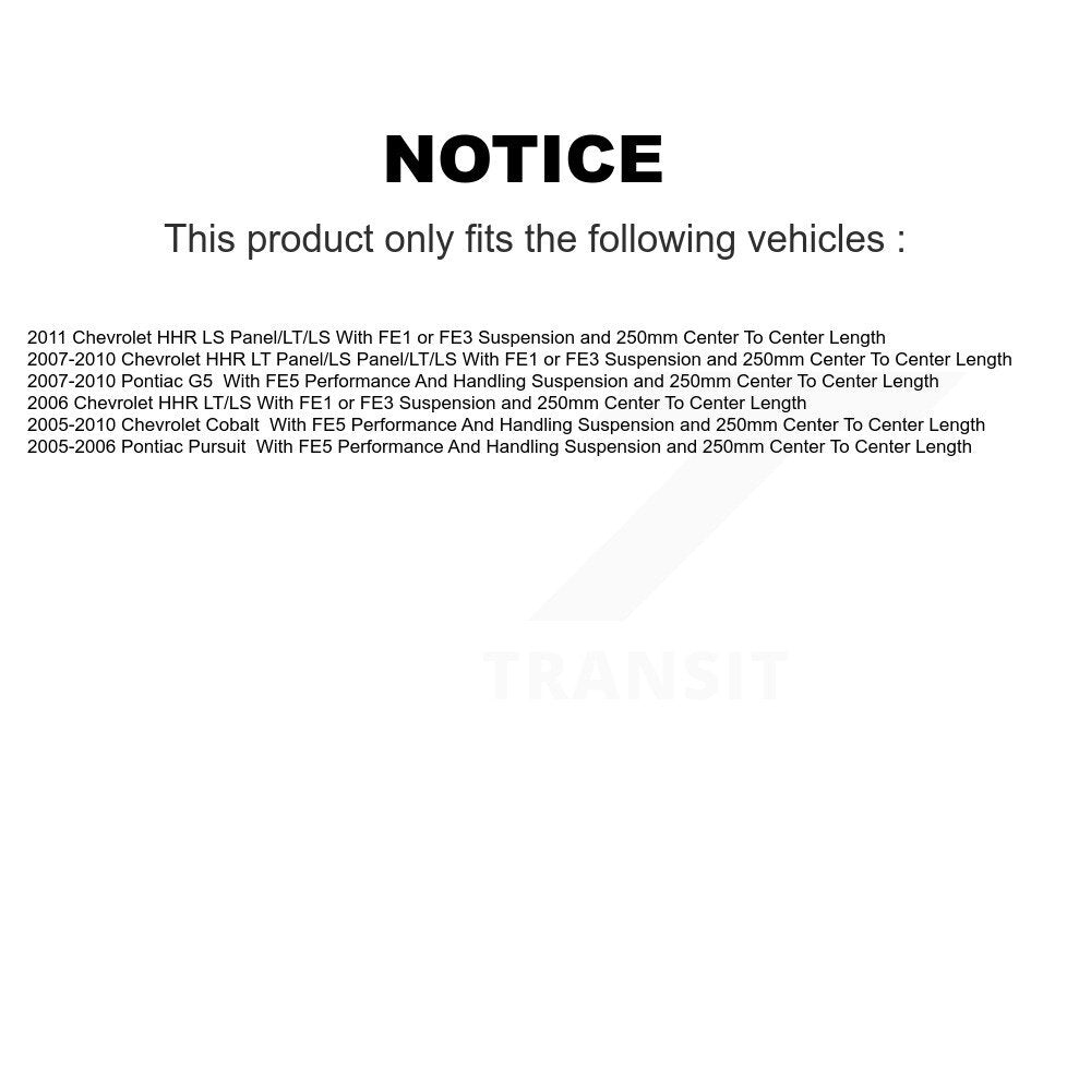 Front Strut And TOR Link Kit Mount For Chevrolet Cobalt Pontiac G5 HHR Pursuit KSS-107226