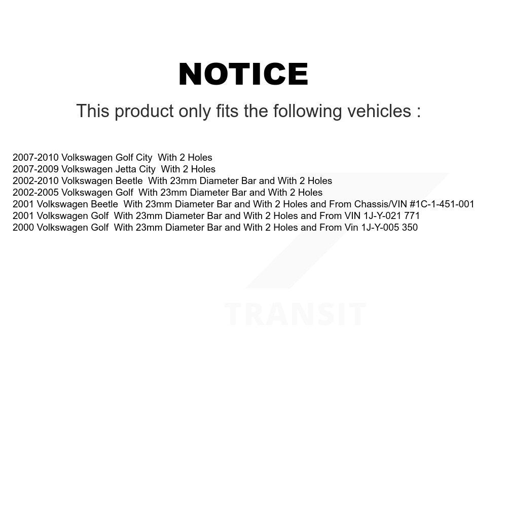 Front Strut And TOR Link Kit Mount For Volkswagen Golf City Beetle Jetta KSS-107243
