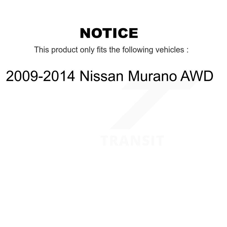 Rear Shock And TOR Link Kit For 2009-2014 Nissan Murano AWD KSS-107337