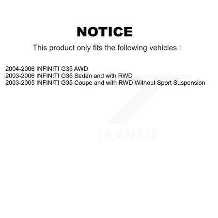 Rear Shock And TOR Link Kit For INFINITI G35 KSS-107350