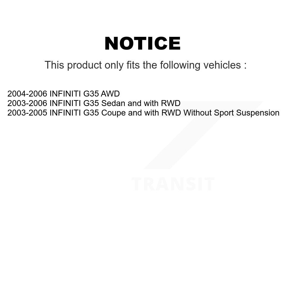 Rear Shock And TQ Link Kit For INFINITI G35 KSS-107363