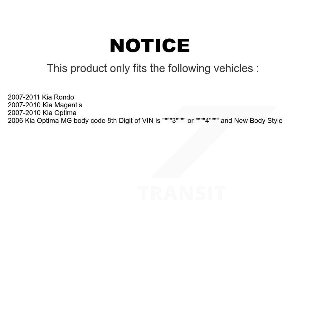 Rear Shock And TOR Link Kit For Kia Rondo Optima Magentis KSS-107471