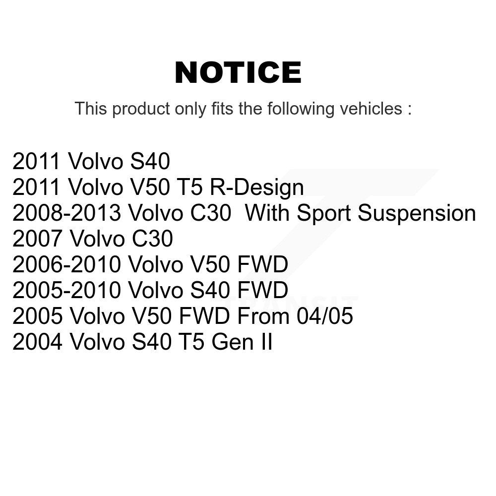 Rear Shock And TOR Link Kit For Volvo S40 C30 V50 KSS-107478