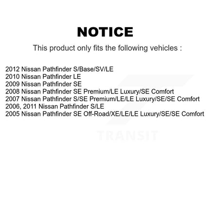 Front Rear Complete Strut Shock & TOR sway Bar Link Kit (8Pc) For Nissan Pathfinder KSS-107668