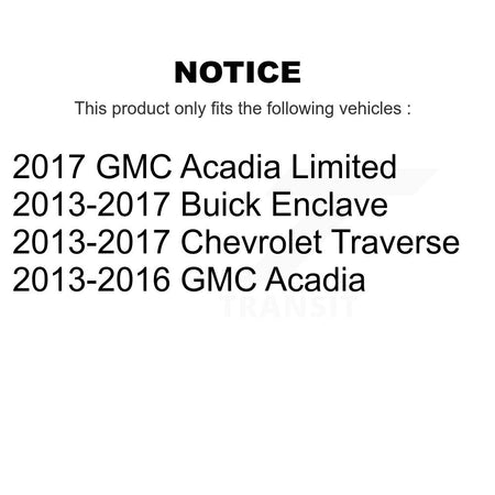 Front Rear Complete Strut Shock & TQ Bar Link Kit For Chevrolet Traverse Buick GMC KSS-107693
