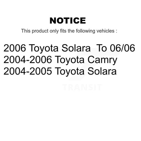 Front Rear Complete Strut & TOR Bar Link Kit (8Pc) For Toyota Camry Solara KSS-107702
