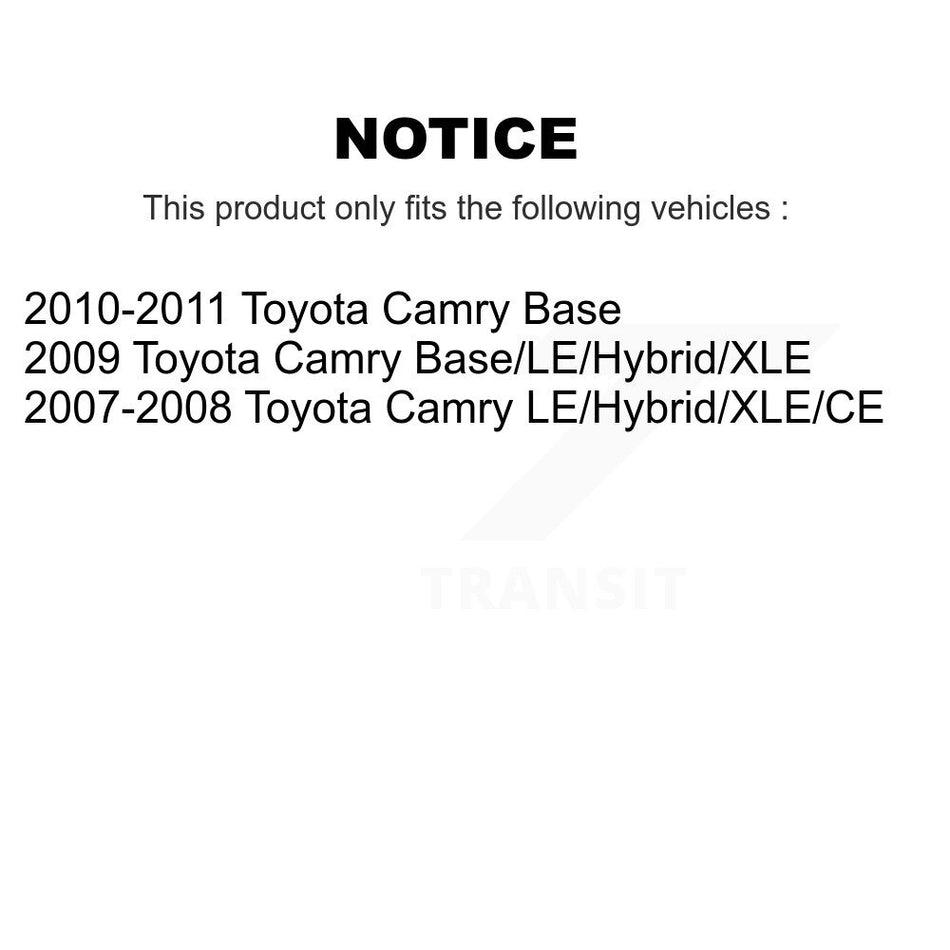 Front Rear Complete Suspension Strut & TQ Bar Link Kit (8Pc) For Toyota Camry KSS-107710