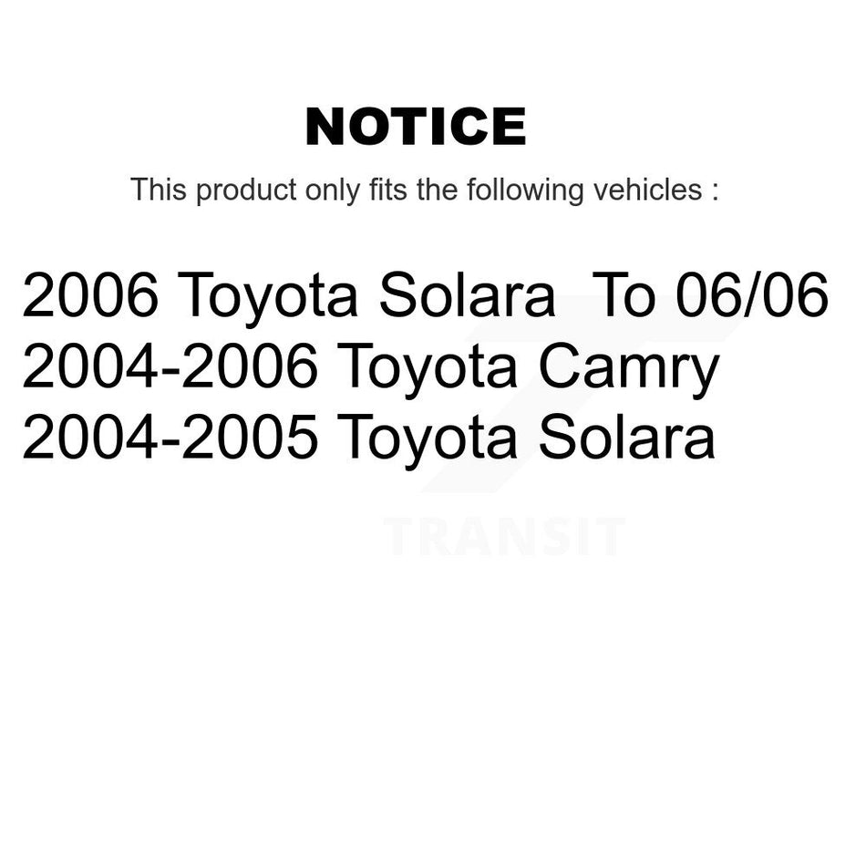 Front Rear Complete Strut & TQ sway Bar Link Kit (8Pc) For Toyota Camry Solara KSS-107714