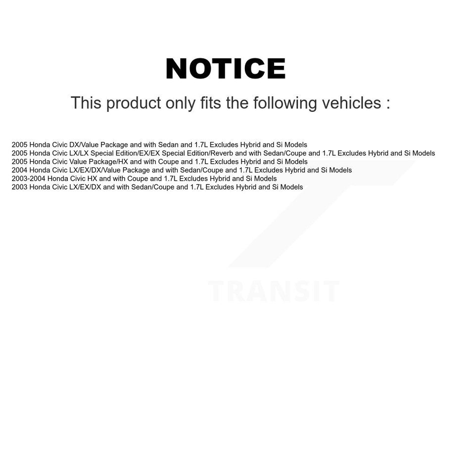 Front Rear Complete suspension Strut & TQ sway Bar Link Kit (8Pc) For Honda Civic KSS-107860