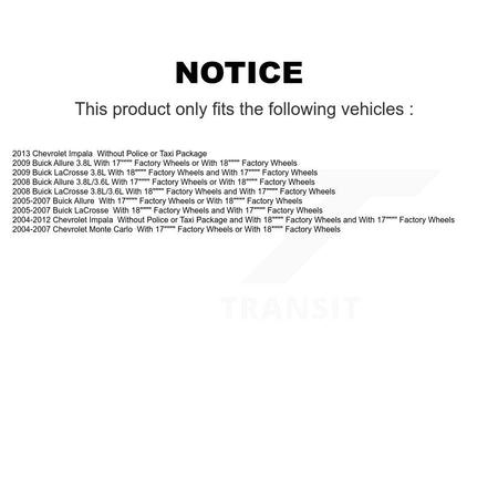 Front Rear Strut & TQ Bar Link Kit For Chevrolet Impala Buick LaCrosse Allure Monte Carlo KSS-108171