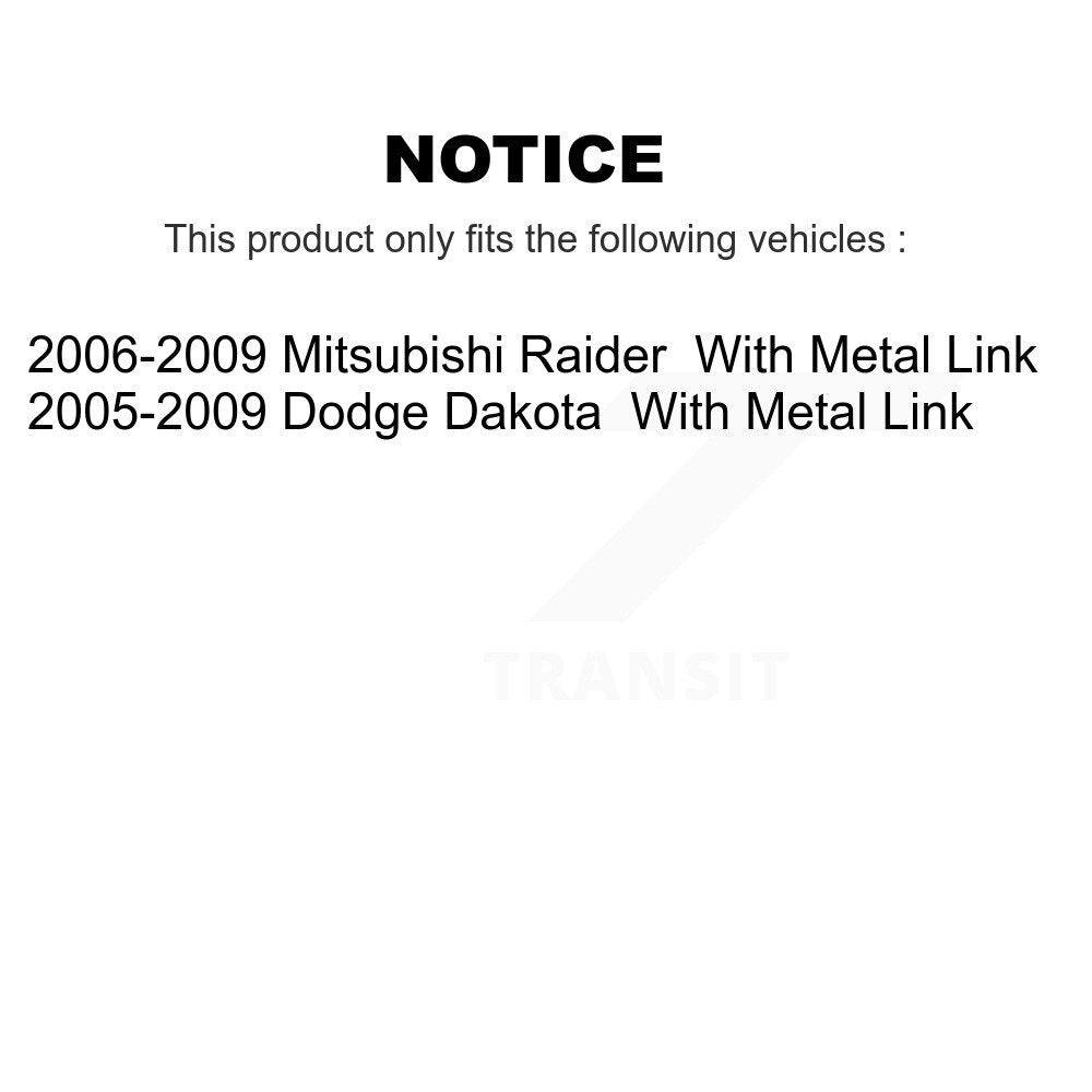 Front Rear Strut Shock & TOR sway Bar Link Kit For Dodge Dakota Mitsubishi Raider KSS-108178