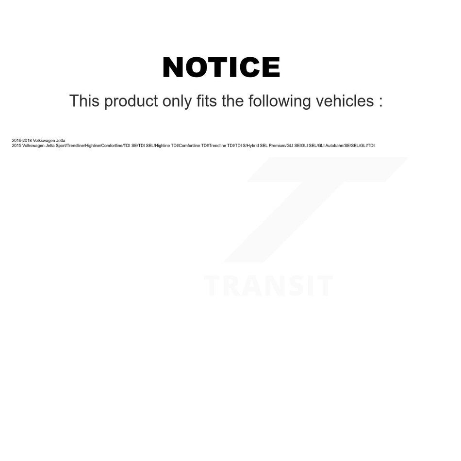 Front Rear Suspension Strut Shock & TQ sway Bar Link Kit For Volkswagen Jetta KSS-108199