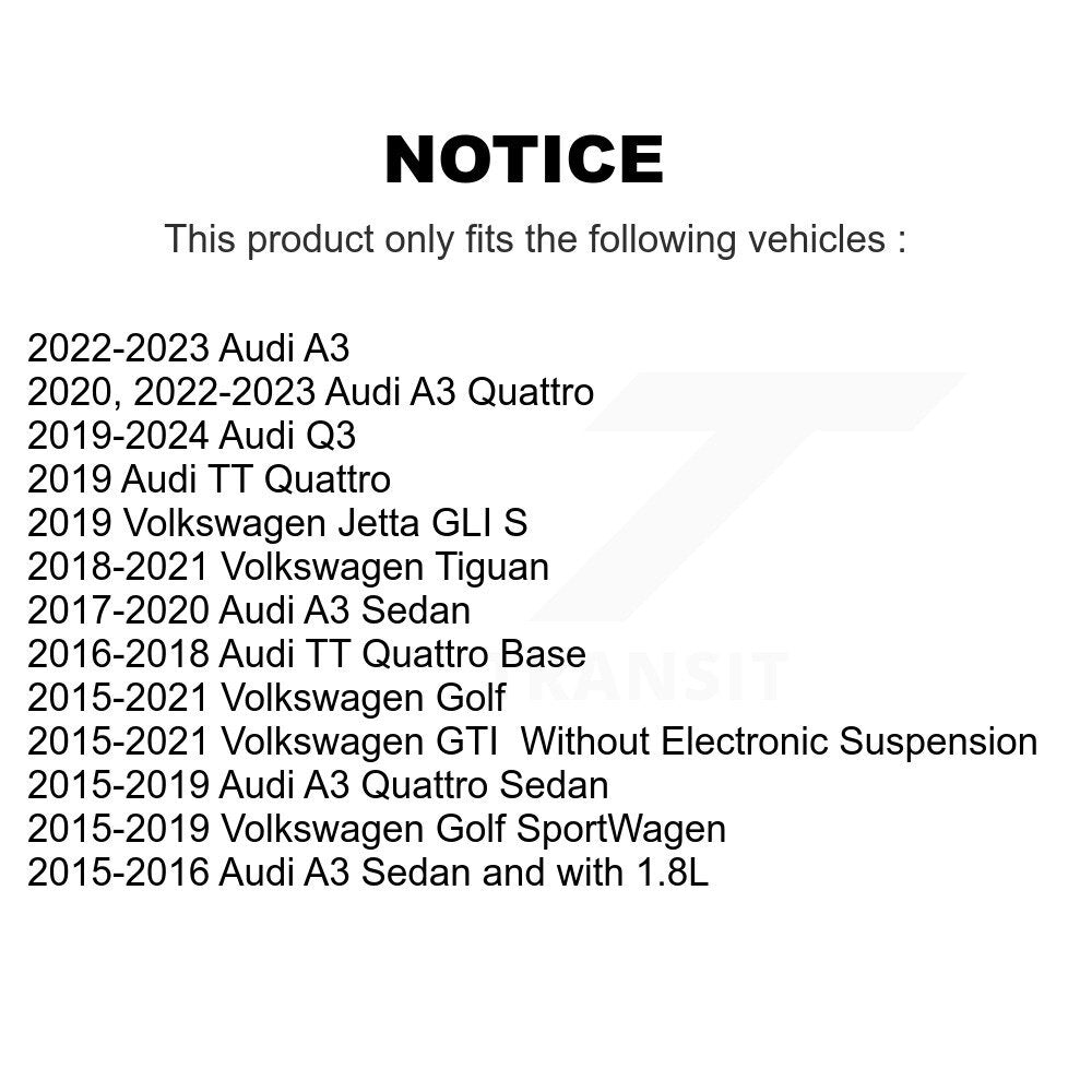 Rear Shock TOR Link Kit For Volkswagen Tiguan Golf Audi Q3 Jetta SportWagen GTI A3 TT KSS-108244