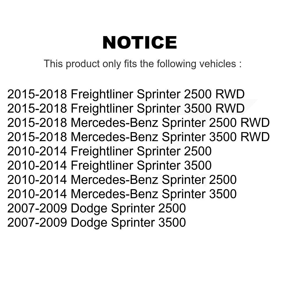 Front Left Strut TOR Link Kit For Mercedes-Benz Sprinter 2500 3500 Dodge Freightliner KSS-108264