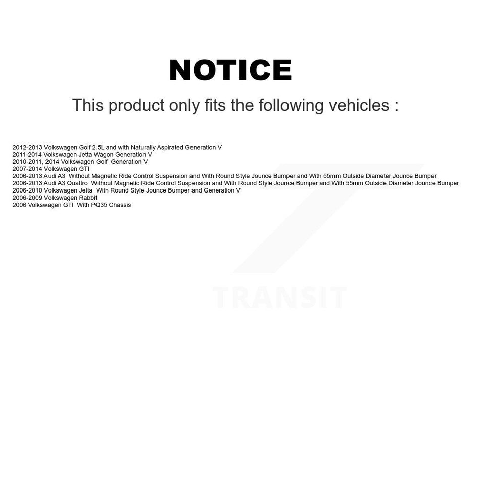 Rear Shock TQ Link Kit And Mount For Volkswagen Jetta Golf Rabbit GTI Audi A3 KSS-108311