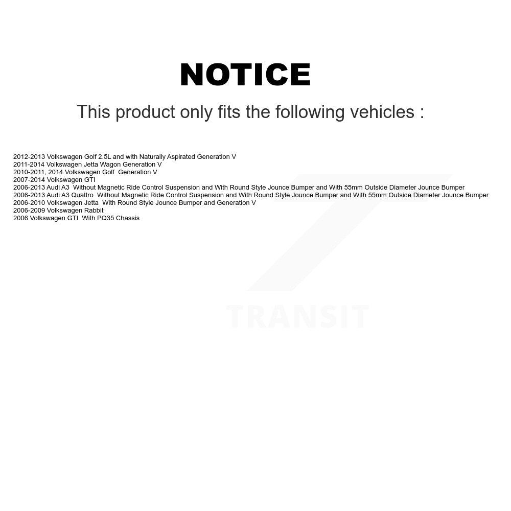 Rear Shock TQ Link Kit And Mount For Volkswagen Jetta Golf Rabbit GTI Audi A3 KSS-108316