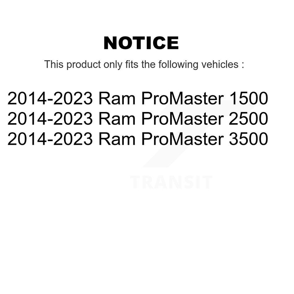 Front Right Shock Assembly And TOR Link Kit For 2014-2023 Ram ProMaster 2500 3500 1500 KSS-108330