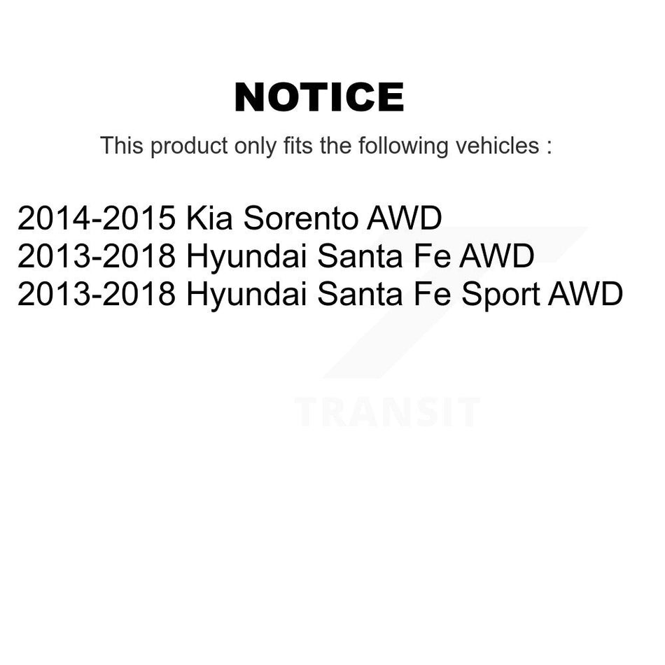 Rear Shock And TOR Link Kit For Hyundai Santa Fe Sport Kia Sorento AWD KSS-108342