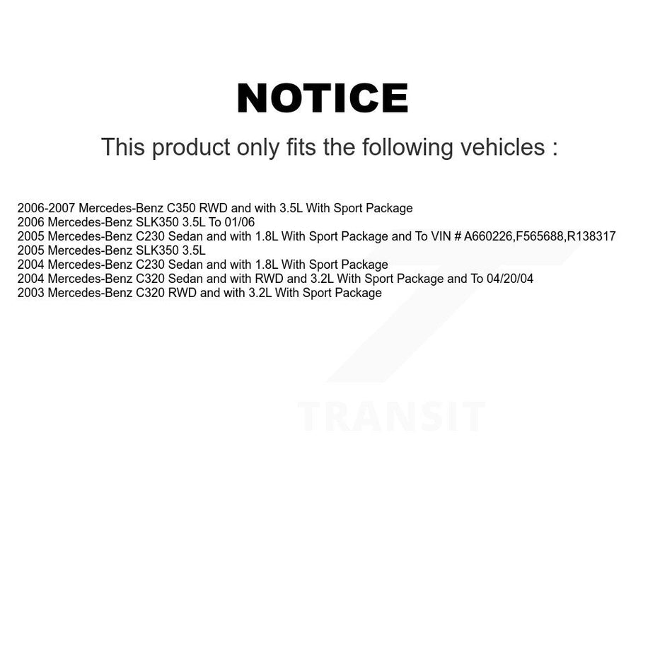Front Rear Semi-Metallic Brake Pads & Extra Wear Sensor Kit For Mercedes-Benz C230 SLK350 KSW-100029