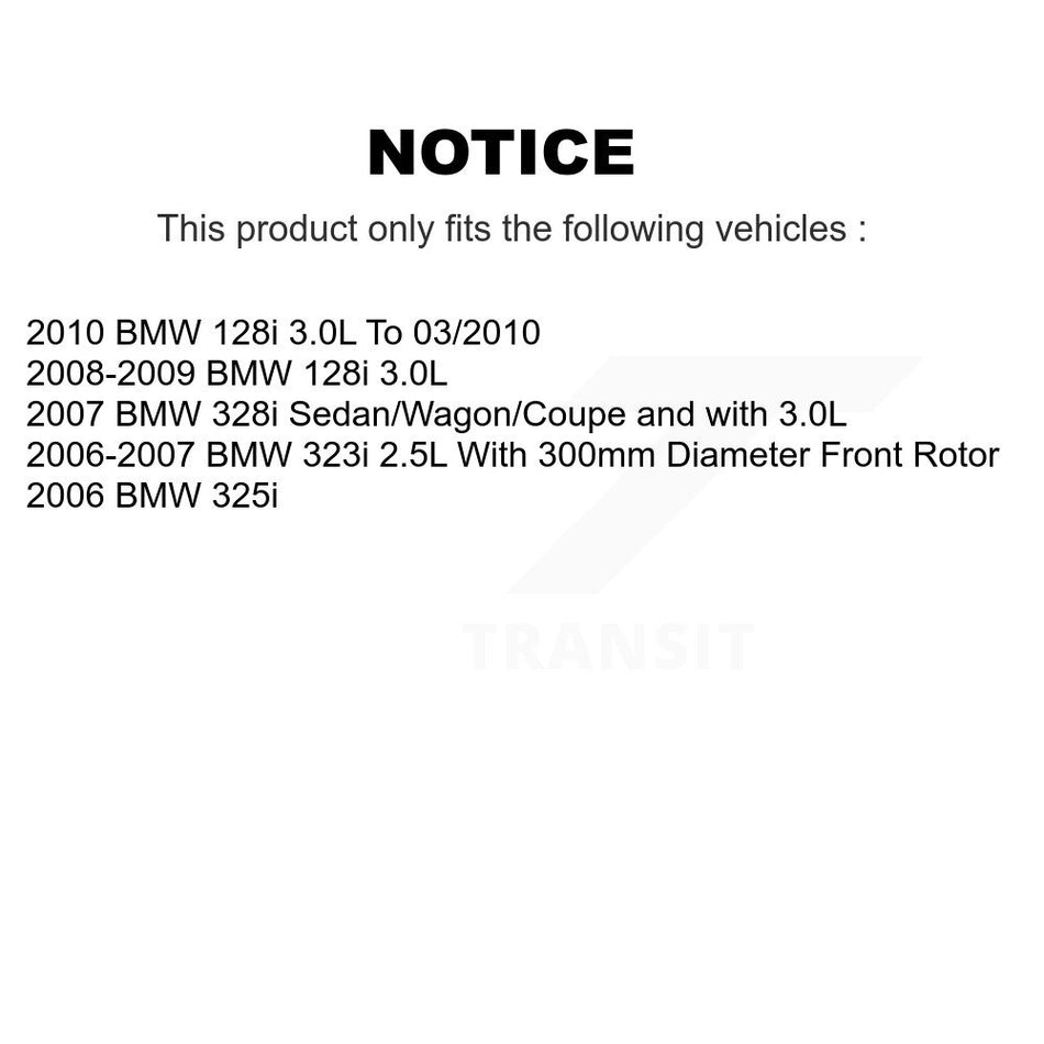 Front Rear Semi-Metallic Disc Brake Pads And Wear Sensors Kit For BMW 128i 328i 323i 325i KSW-100038