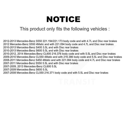 Front Rear Semi-Metallic Brake Pad Wear Sensor Kit For Mercedes-Benz S550 S450 CL550 S400 KSW-100081