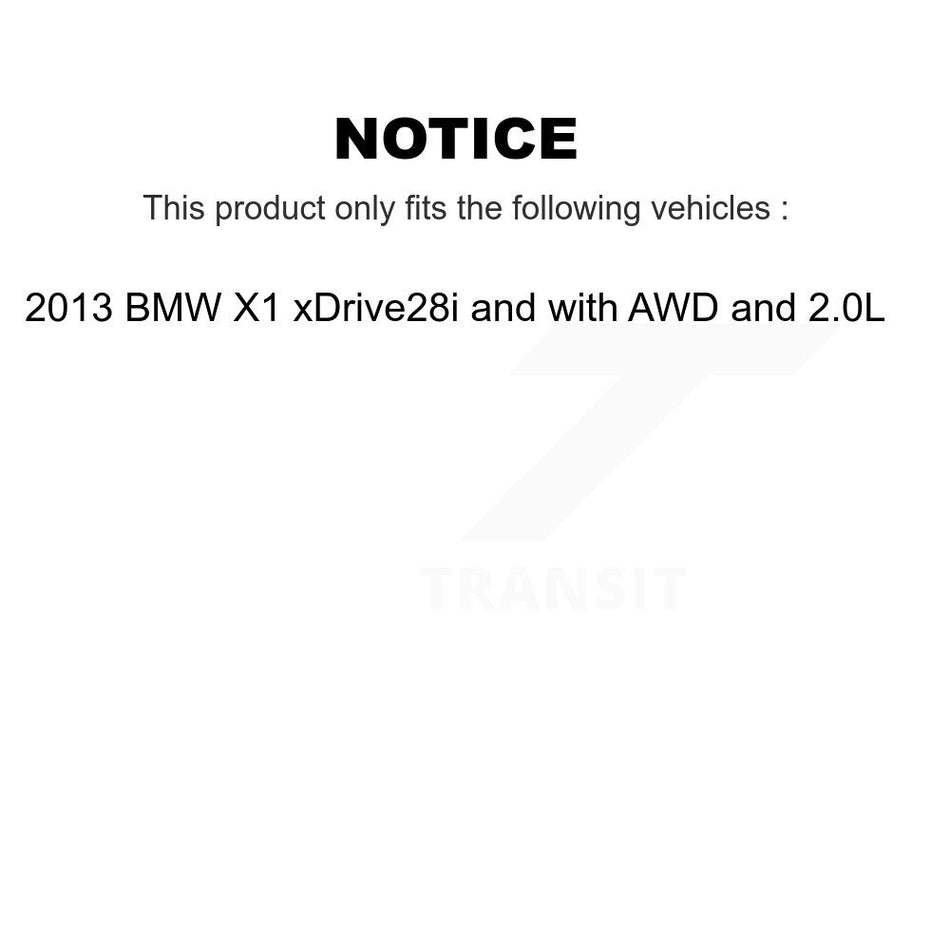Front Rear Semi-Metallic Brake Pads Wear Sensor Kit For 13 BMW X1 xDrive28i with AWD 2.0L KSW-100089