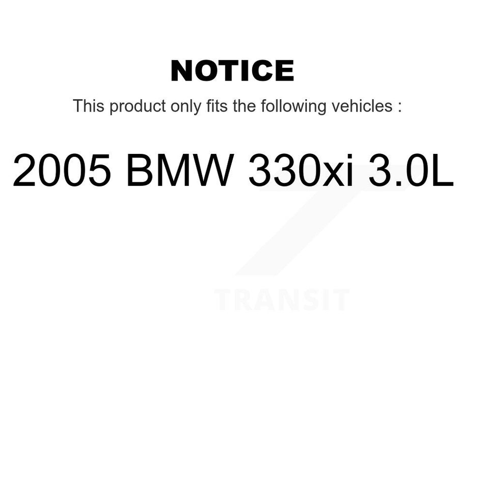 Front Rear Semi-Metallic Disc Brake Pads And Wear Sensors Kit For 2005 BMW 330xi 3.0L KSW-100101