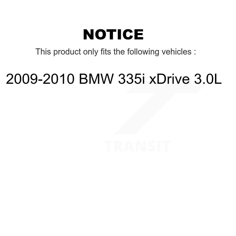 Front Rear Semi-Metallic Brake Pad And Wear Sensor Kit For 2009-2010 BMW 335i xDrive 3.0L KSW-100134