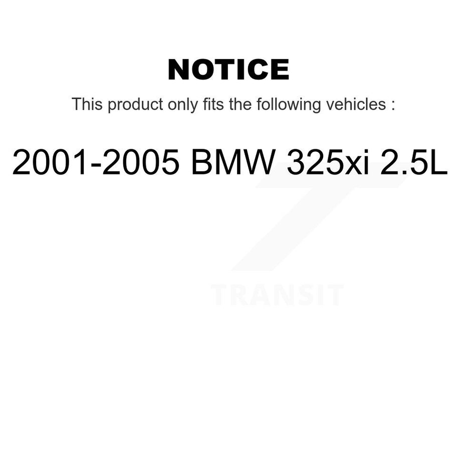 Front Rear Semi-Metallic Disc Brake Pads And Wear Sensor Kit For 2001-2005 BMW 325xi 2.5L KSW-100136