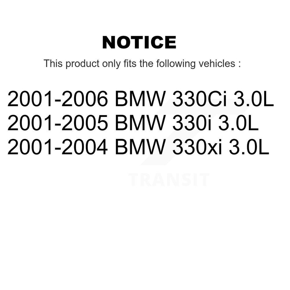 Front Rear Semi-Metallic Disc Brake Pad And Wear Sensor Kit For BMW 330Ci 330i 330xi 3.0L KSW-100138