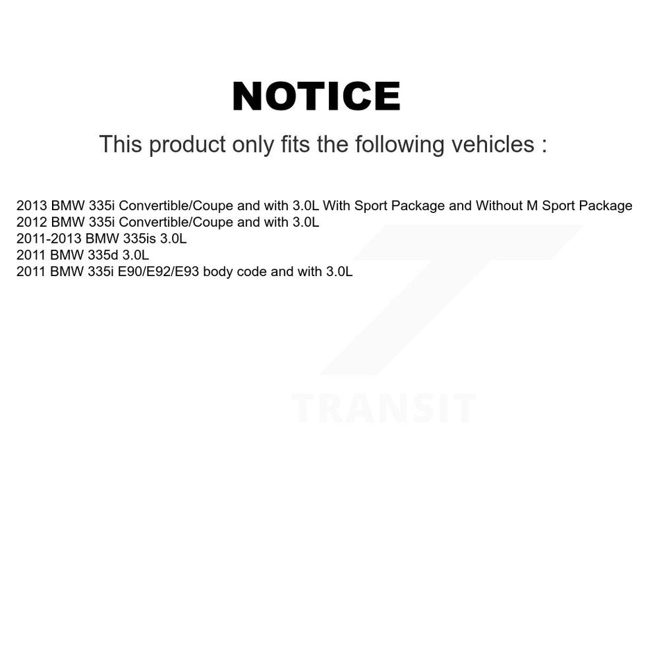 Front Rear Semi-Metallic Disc Brake Pads And Wear Sensors Kit For BMW 335i 335is 335d KSW-100139