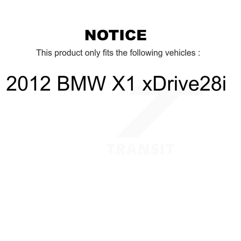 Front Rear Semi-Metallic Disc Brake Pads And Wear Sensors Kit For 2012 BMW X1 xDrive28i KSW-100142