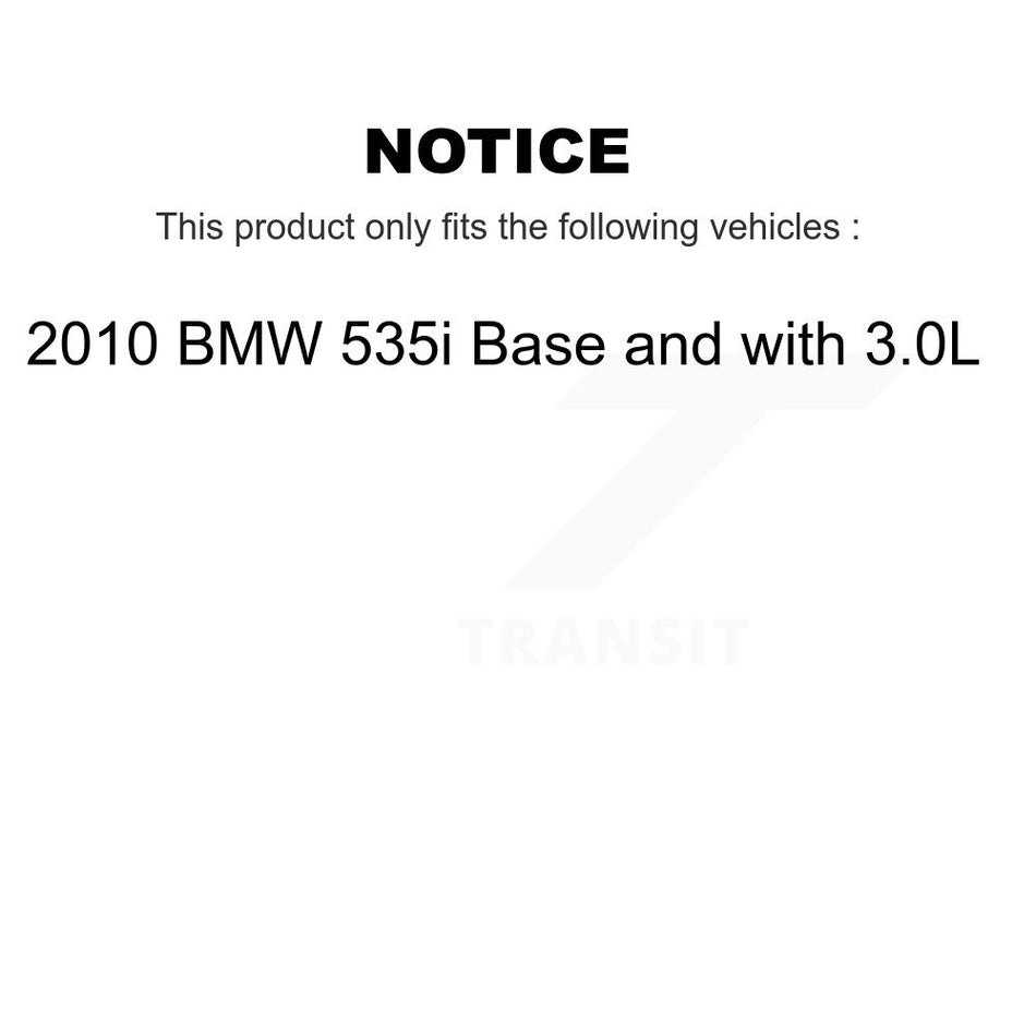 Front Rear Semi-Metallic Disc Brake Pads Wear Sensor Kit For 2010 BMW 535i Base with 3.0L KSW-100150