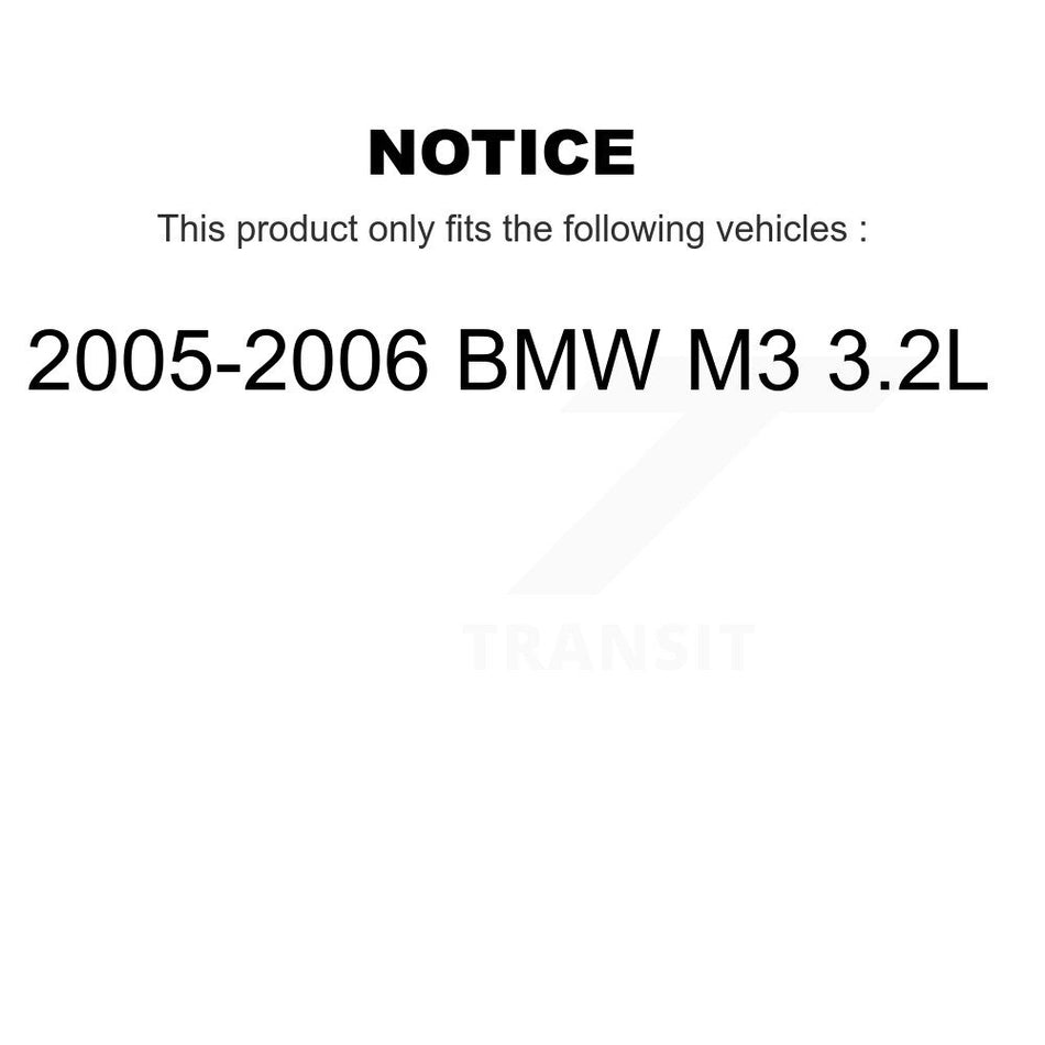 Front Rear Semi-Metallic Disc Brake Pads And Wear Sensors Kit For 2005-2006 BMW M3 3.2L KSW-100151