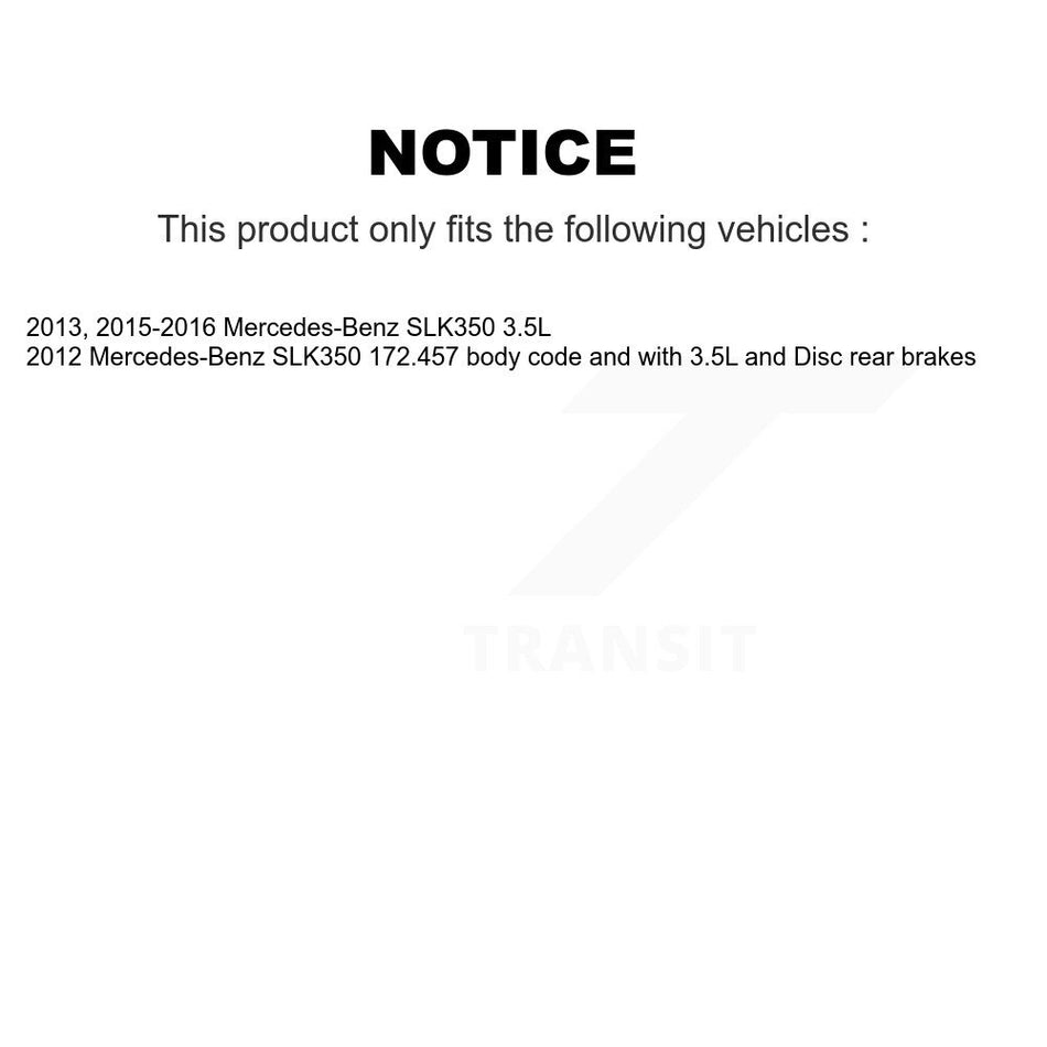 Front Rear Semi-Metallic Disc Brake Pads And Wear Sensors Kit For Mercedes-Benz SLK350 KSW-100165