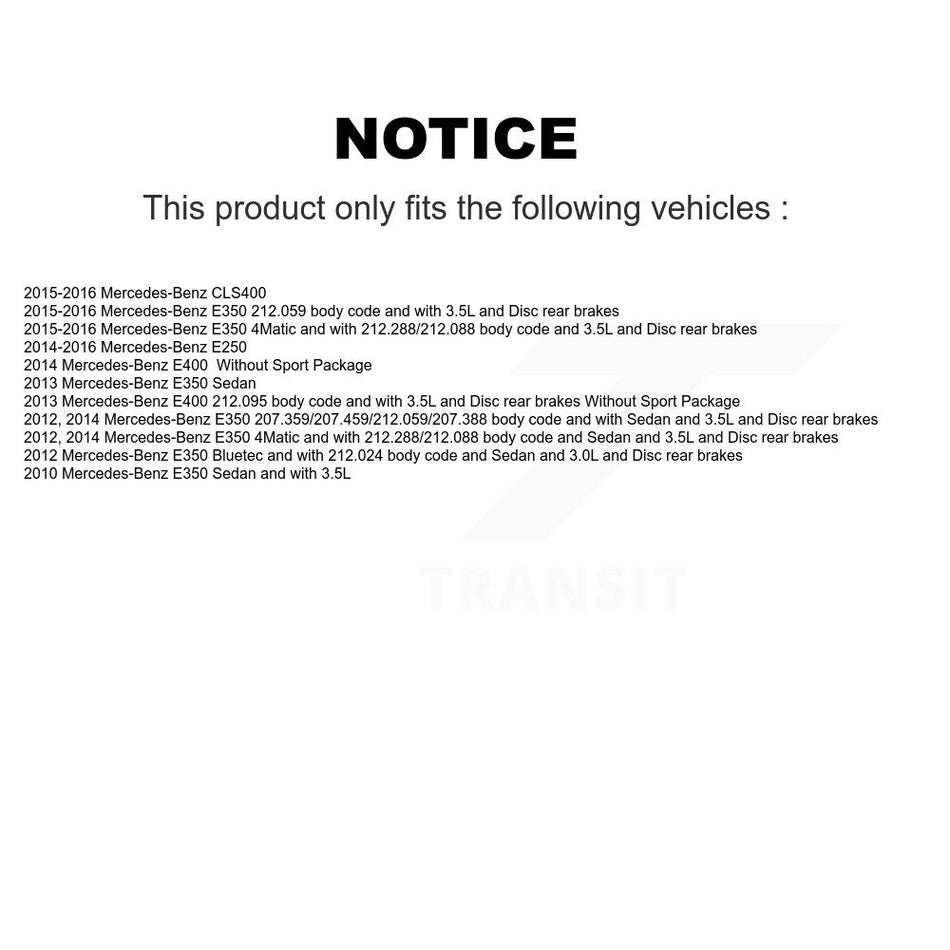 Front Rear Semi-Metallic Brake Pad And Wear Sensor Kit For Mercedes-Benz E350 E250 CLS400 KSW-100168