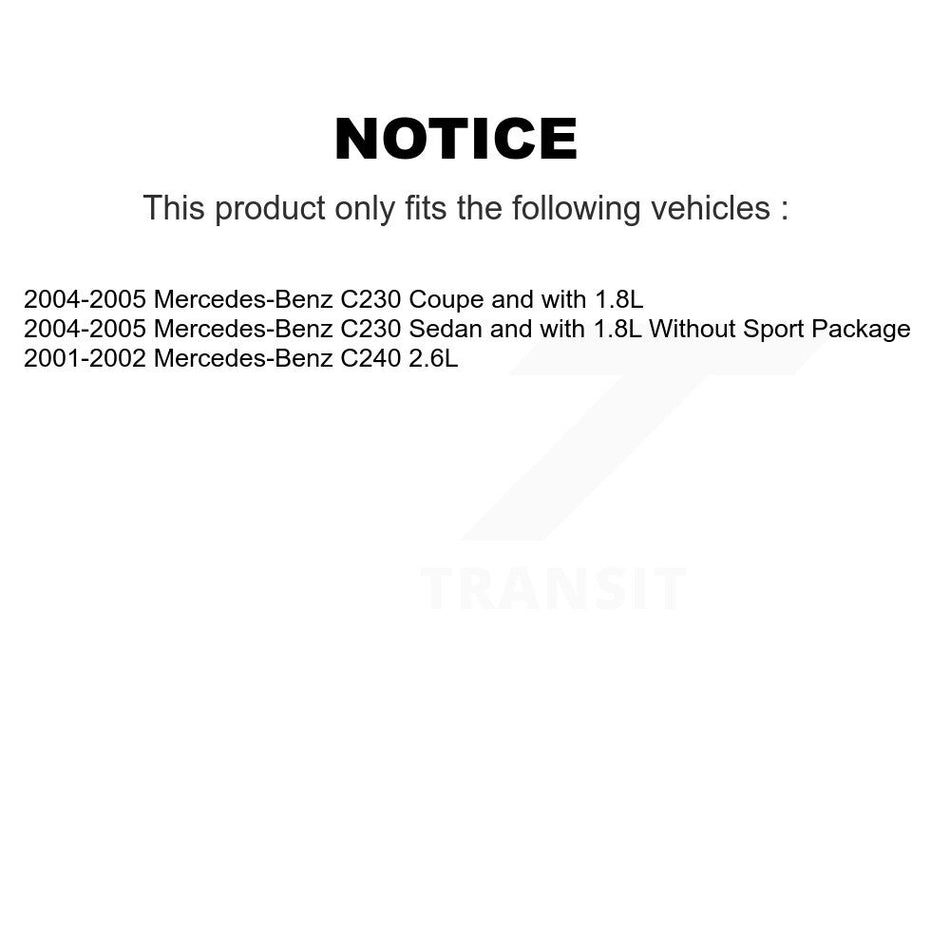 Front Rear Semi-Metallic Disc Brake Pads And Wear Sensors Kit For Mercedes-Benz C230 C240 KSW-100172