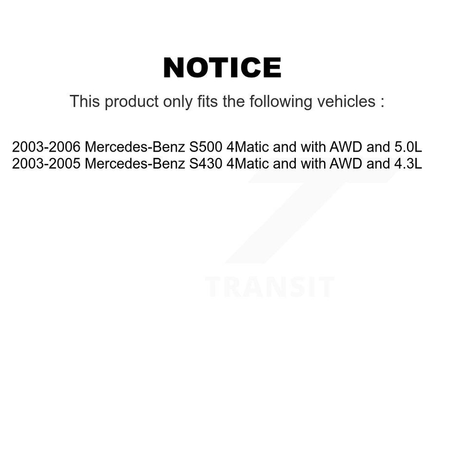 Front Rear Semi-Metallic Disc Brake Pads And Wear Sensors Kit For Mercedes-Benz S500 S430 KSW-100176