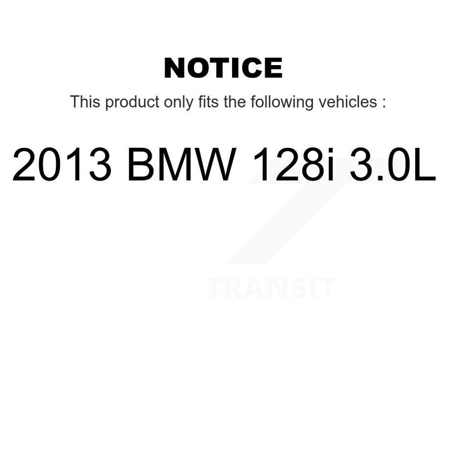 Front Rear Semi-Metallic Disc Brake Pads And Wear Sensors Kit For 2013 BMW 128i 3.0L KSW-100184
