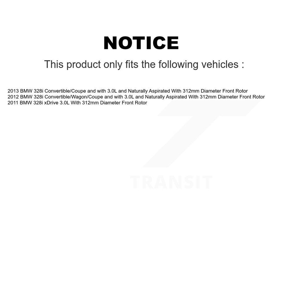 Front Rear Semi-Metallic Disc Brake Pads And Wear Sensors Kit For BMW 328i xDrive KSW-100185