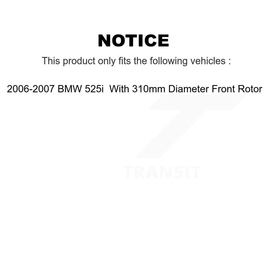 Front Rear Semi-Metallic Disc Brake Pads And Wear Sensors Kit For BMW 525i KSW-100204
