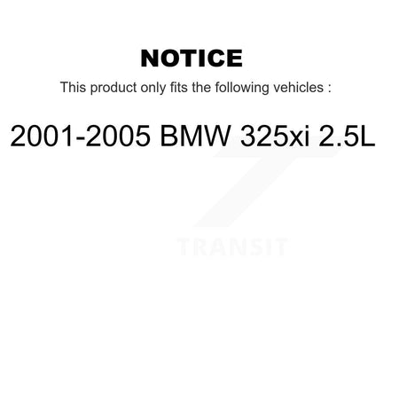 Front Rear Semi-Metallic Brake Pad And Wear Sensor Kit (7Pc) For 2001-2005 BMW 325xi 2.5L KSW-100266