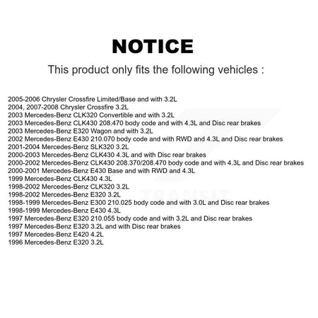 Front Semi-Metallic Brake Pad & Wear Sensor Kit For Mercedes-Benz E320 Chrysler Crossfire KSW-100313