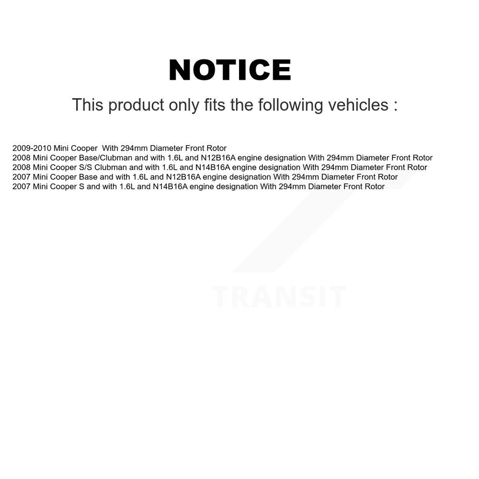 Front Semi-Metallic Disc Brake Pads And Wear Sensors Kit For Mini Cooper KSW-100359