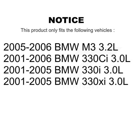 Front Semi-Metallic Disc Brake Pads And Wear Sensors Kit For BMW 330Ci 330i 330xi M3 KSW-100387