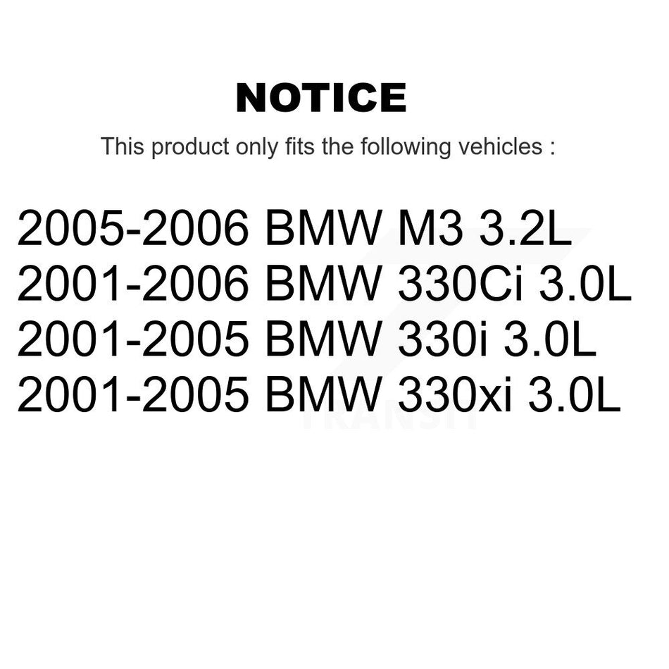 Front Semi-Metallic Disc Brake Pads And Wear Sensors Kit For BMW 330Ci 330i 330xi M3 KSW-100387